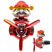 Car Air Fresher Aromatherapy Wealth God Rotating Propeller Air Outlet Fragrance