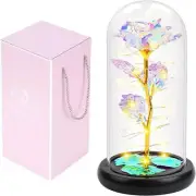 Valentine's Day Gift, Galaxy Rose Gifts for Her, Forever Rose in Glass Dome