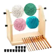 Wooden Household Yarn Ball Rotating Wool Holder Yarn Holder Dispenser Convenient