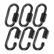 6-Pack Chain Quick Links, M4 Electroplated Iron 1.73 Inch Heavy Connector Link