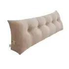 NNEAGS 120cm Beige Triangular Wedge Bed Pillow Headboard Backrest Bedside Tatami