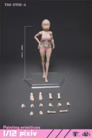 86TOYS T86-ST06A 1/12 Large Bust Pale Woman Body F 6" Figure Head Toy PRESALE