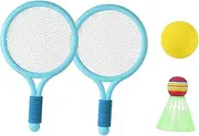 Parliky 1 Set Tennis Racket Game Rackets Balls Racquet Badminton Sport Pickleball Mini Tennis Educational Athletic Blue Plastic