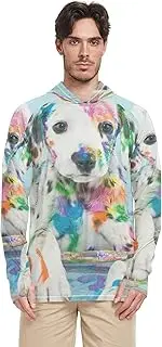 [Caihoyu] Men's Sun Shirt Long Sleeve Fishing Shirt UPF 50+ Quick Dry UV Rashguard For Men Beach Sweatshirt