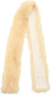 [SEWACC] Faux Fur Shawl Collar for Women Luxurious Winter Scarf Wrap Soft Fluffy Stole for Cold Days Elegant Accessory Stylish Costume Prop