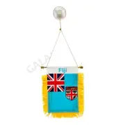 Fiji Flag Mini Banner / Fiji Flag / Double Sided Mini Fiji Car Window Flag