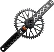 Bike Crankset, Road Bikes Crank Bicycle165mm GXP Hollow Integrated Crank Arm Set 40/42/44/46/48T Aluminum Alloy Round Single Chainring Crank Set for 9/10/11/12 Speed