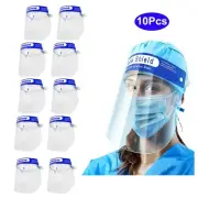 10PCS Safety Full Face Shield Protection Reusable Washable Face Mask Anti-Splash
