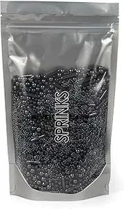 Sprinks Bubble and Bounce Sprinkles 500g | Black Premium Sugar Topping for Baking | Decorating Cakes | Cupcakes | Cookies | Ideal for Birthdays | Parties | Celebrations