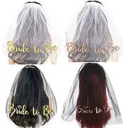 Bride to be Hen Do Party Accessories Bride Veil with Comb Adults' Women's Wedding Bridal Shower Bachelorette Party Halloween Carnival Easy Carnival Costume