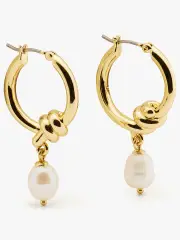 Ropes & Knots Pearl Drop Hoops