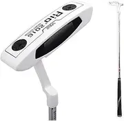 Golf Putter Men Women Ultralight Practice Golf Clubs Rio Right Handed Golf Training Aid Stainless Steel Golf Blade Putters (White)