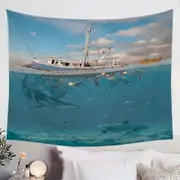 Cool Fiction Ocean Art Rage of the Dolphin Tapestry