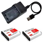 Battery / USB Charger For Sony Cyber-Shot DSC-W110 DSC-W115 DSC-W120 DSC-W125