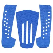 (Blue)3 Pcs Surfboard Traction Pad AntiSkid MoistureProof Surf Deck Mat For WP