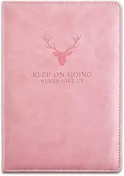 Notebook Journal with Pen Loop, Deer Head Design Writing Notebooks, Perfect for Office Home School Business Writing and Composition Pink (B5)
