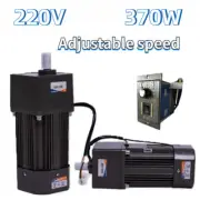 AC New Motor Adapter Electric Motor Variable Speed Controller Gear Box 220V 370W