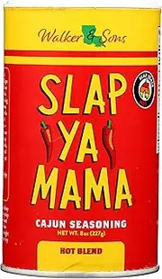 Slap Ya Mama Hot Blend Cajun Seasoning, Kosher, Gluten Free, 8 Ounce (Pack of 6)