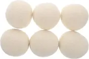 NULYLU 6 Pack Wool Laundry Balls Tangle-Free Natural Fabric Softener Lint Drying Machine Balls Laundry