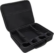 Hard Shell Carrying Case for PS Slim, Game Console Travel Case with Large Capacity, Adjustable Shoulder Strap, Shockproof Protective Bag for Accessories (Black)