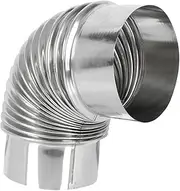 Veemoon Stainless Steel Elbow Chimney Flue for Fire Stove Exhaust Flexible Angle for Efficient Ventilation for Indoor Gas Piping and Outdoor Camping Durable Construction for Safety and