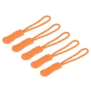 60pcs Zipper Pulls Pull Head Handle Replacement Tab Tag Cord Extender Orange
