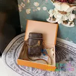 二手精品 LV 路易威登 SAC PHONE BOX 鏈帶 帆布 經典老花 手機包 單肩包 斜挎包 M44914