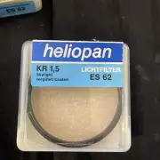 Heliopan ES 62 mm KR 1.5 Skylight optical glass Filter Germany New Sealed Case