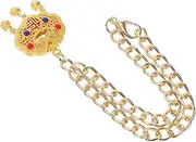 POPETPOP Pet Jewelry Necklace Longevity Lock Pendant and Adjustable Bell Stylish Metal Collar for Cats and Dogs for Festive Occasions and Everyday Wear