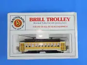 BACHMANN #61048 - BRILL TROLLEY - BOXED - HO Scale (Operating Lights) NEW yellow