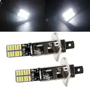 SUNWAN H1 LED Headlight Bulbs White 6500K Car Exterior Fog Light Super Bright Lighting Output(2pcs)