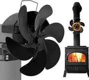 Wood Stove Fan - Stove Fan Heat Powered Wood Fireplace Fan - Thermal Fan Non Electric Silent Kitchen Supplies for Log Burners & Heater