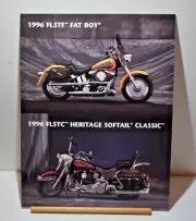 1996 Harley Davidson sales brochure FLSTF Fat Boy & FLSTC Heritage Softail H1