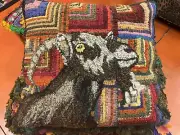 Rug Hooking Pattern Design By Goat Hill Designs “Ruby Pearl, 16” by 16”, Linen