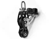 Blue Shark38 mmSailboat Block Fiddle with Swivel and Adjustable Camcleat
