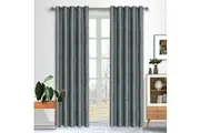Seville Blockout Eyelet Curtain 220cm or 250cm Drop Smoke