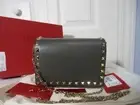NWT Valentino Garavani Rockstud Vitello Stampa Alce Leather Chain Shoulder Bag