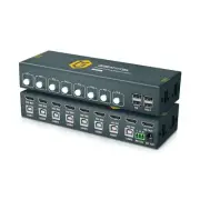 HDMI KVM Switch 8 Port, 4K@30Hz KVM Switch 8 Computers Share 1 Monitor and Ke...