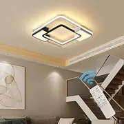 Oninio Modern LED Ceiling Light,Square Acrylic LED Chandelier Flush Mount Ceiling Light for Bedroom Living Room Dining Room Kitchen Office,Dimmable/40W/2400lm/3000-6500K
