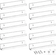FORYUSE 10 Pack Vinyl Record Holder Wall Mount Shelves 12" Clear Acrylic Floating Shelf for Album Record Storage & Display, Wall Decor, Kids Bookshelf, Magazine Rack, Picture Ledge