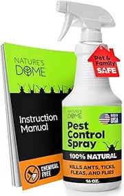 Eco-Friendly Pest Control Spray – 16 oz – Ant, Roach, Spider, Fly, Flea and Insect control with Natural Essential Oils – Fast-Acting, Child & Pet Safe for Indoor & Outdoor Use