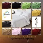 Premium 5 PCs Duvet Set+Fitted Sheet Strip - Single/Double/Queen/King/Super King