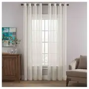 Terra 84-Inch Sheer Grommet Top Window Curtain Panel in Natural
