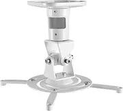 AMER Projector Mount - Universal Ceiling Bracket LCD DLP Tilt 360° Swivel 30lbs (White)