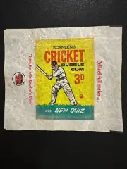 **RARE** Scanlens 1965 Cricket Wax Wrapper [Very Good condition]