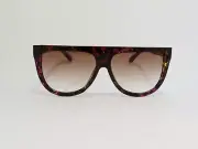 PRIVE REVAUX THE COCO OVERSIZED BROWLINE SHIELD SUNGLASSES PURPLE TORTOISE NEW