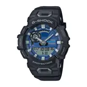 Casio G Shock G Squad Breeze Run Bluetooth Life Log Dual 200M Water Resistant Blue Face Black Resin Band GBA900CB-1A