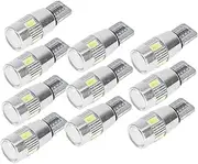 OSOLADY 10PCS LED Lamp Smd White Car Bulbs Error Fit for Side Marker Map License Plate Trunk Light Durable Design Life
