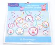 Peppa Pig Party Swirl Decorations