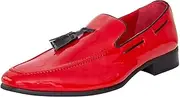 [Infinity Leather] Mens Classic Casual Smart Shoes Party Tassel Suede Slip-On Penny Loafer Boat Driving Shoes